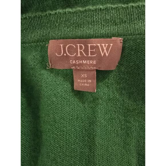 J.Crew Cashmere V-neck Sweater-Vest in Vibrant Kelly Green Pullover Shell XS - Picture 4 of 5